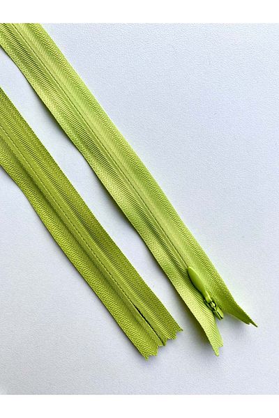 Luxuro Premium Hidden Zipper Pistachio Open - 70 cm Length