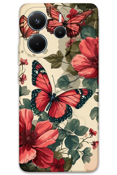 Gramaphone حافظة هاتف متوافقة مع نمط الفراشة لهاتف Xiaomi Redmi Note 14 5G + ...