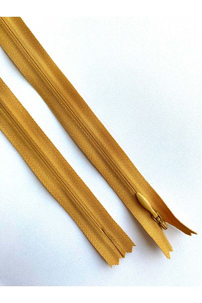 Luxuro Premium Hidden Zipper Mustard - 70 cm Length