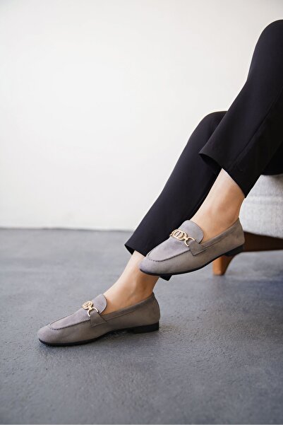 MODAADAM Жіночі балетки Nicol Tokalı - Сірі