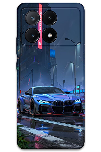 Gramaphone Poco x6 Pro Uyumlu Araba Desenli Telefon Kılıfı + Ekran Koruyucu -...