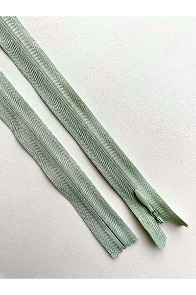Luxuro Duck Egg Green Premium Hidden Zipper - 70 cm Length