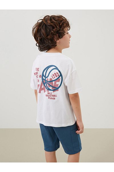 LC Waikiki Lcw Crew Neck Baby Boys T-Shirt and Shorts 2-Piece Fast Fashion