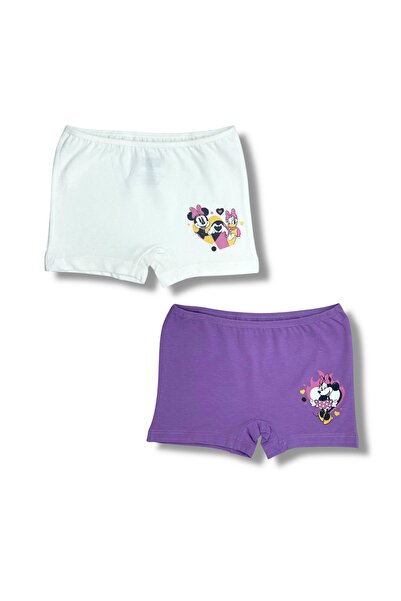 Minnie Mouse Lisanslı Kız Çocuk 2 Takım Atlet Boxer 22698-52