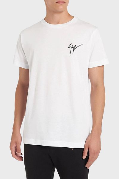 Giuseppe zanotti Logo Cotton Regular Fit Crew Neck t Shirt Men t Shirt Iru0007