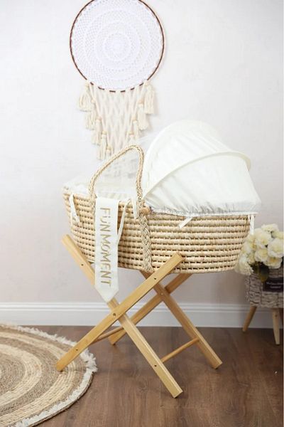 Fun Moment Moses basket (sugar-colored) crib + base