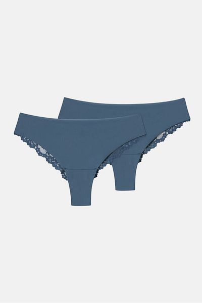 Tchibo Women 2 Pcs Magic Cut Brazilian Briefs, Navy