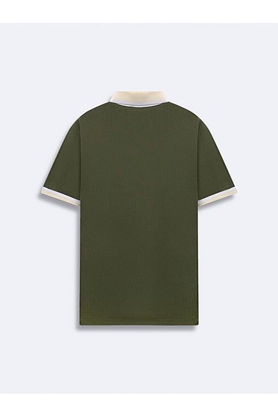 Ltb Basic Polo Neck Regular Green T-Shirt