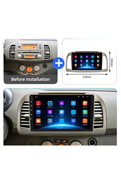 smartgo Nissan Micra Android GPS Carplay 2+32 GB Multimedya Teyp (2002-2010)