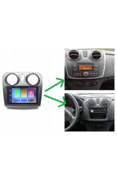 navio Dacia Logan Mcv Android GPS Carplay 4+64 Kamera + Çerçeve (2014-2020) (...