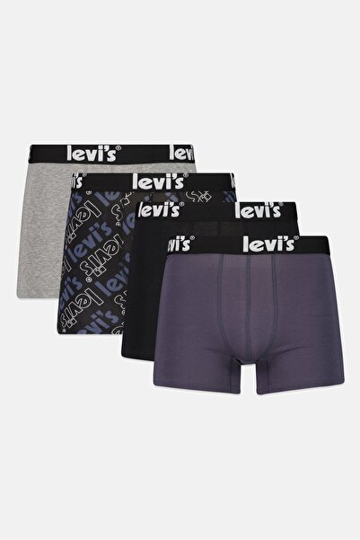 Levi's Men 4 Pack High Comfort Cotton Stretch Boxer Brief, Multicolor