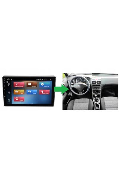 smartgo Peugeot 307 Android GPS Carplay 8+128 GB Kamera + Çerçeve Teyp (2001-...