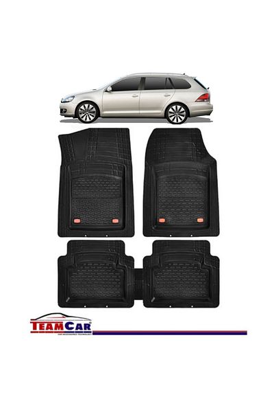 TEAMCAR ® Tray Type Car Mats Compatible with Volkswagen Golf Variant VI (2009–2013) - Estate