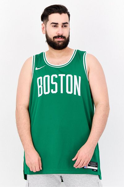 Nike X Nba Men Dri Fit Brand Logo Basketball Jersey, Green