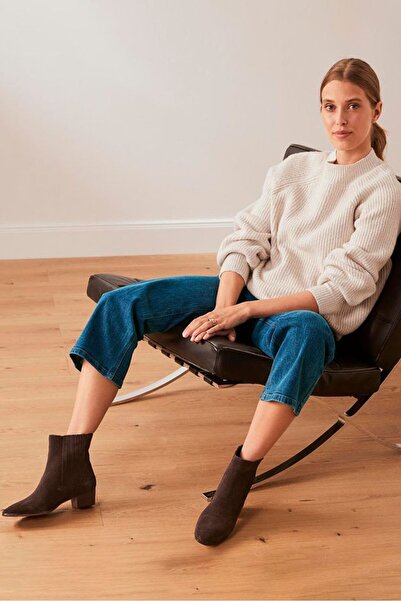 Tchibo Women Ankle Suede Booties, Brown