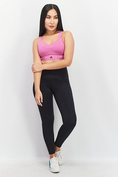 adidas Women Padded Training Sports Bra, Pink