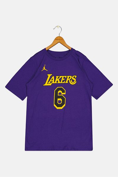 Nike Nike X NBA Kids Boy Lakers Short Sleeve Basketball T-Shirt, Purple