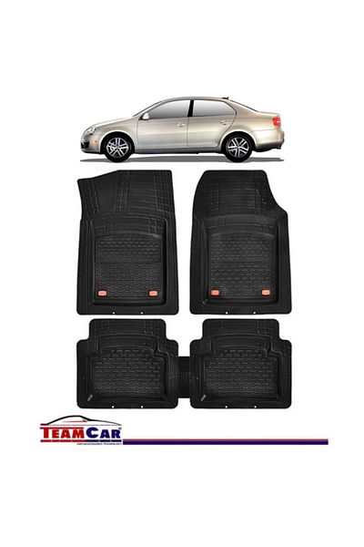 TEAMCAR ® Tray Type Car Mats Compatible With Volkswagen Jetta V (2005–2010) - Sedan