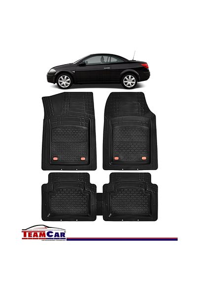 TEAMCAR ® Tray Type Car Mats Compatible with Renault Megane II (2002–2009) - Convertible