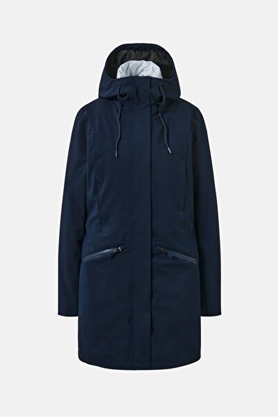 Tchibo Women Hooded With Drawstring Plain 3 in 1 Parka Jacket, Navy