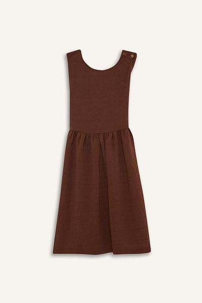 DeFacto Girl's Crew Neck Strap Summer Dress F6455A825Hs