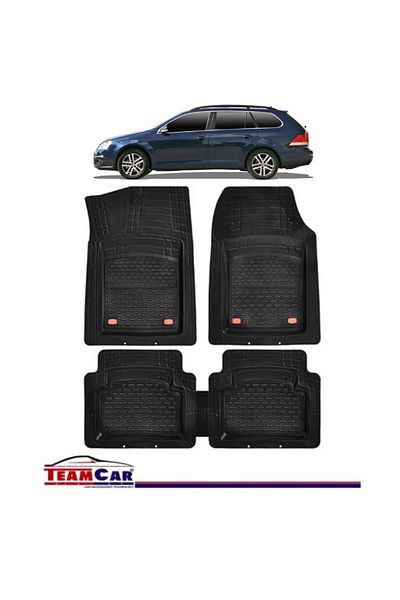TEAMCAR ® Tray Type Car Mats Compatible With Volkswagen Golf Variant V (2007–2009) - Estate