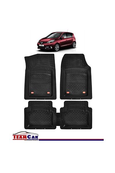 TEAMCAR ® Tray Type Car Mats Compatible with Renault Scenic III (2009–2016) - Minivan