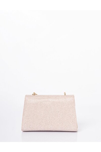 Kayra İnci Saplı Portföy Çanta Pudra