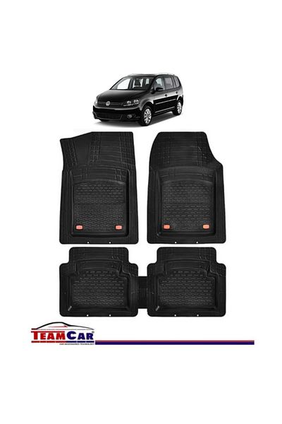 TEAMCAR ® Tray Type Car Mats Compatible with Volkswagen Touran I (2003–2015) - Minivan
