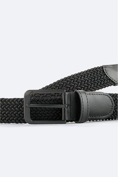 Avva Men's Black Knitted Belt A51Y9303