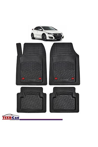 TEAMCAR ® Tray Type Car Mats Compatible With Honda Civic 9 (2011–2016) - Hatchback