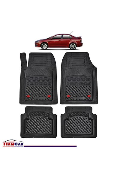 TEAMCAR ® Tray Type Car Mats Compatible With Mitsubishi Lancer Viii (2007–2017) - Sedan