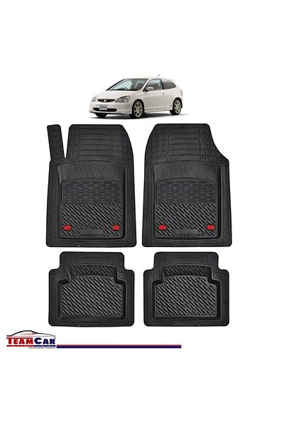 TEAMCAR ® Tray Type Car Mats Compatible With Honda Civic 7 (2000–2005) - Hatchback