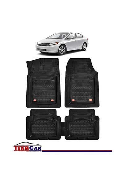TEAMCAR ® Tray Type Car Mats Compatible with Honda Civic 9 (2011–2016) - Sedan