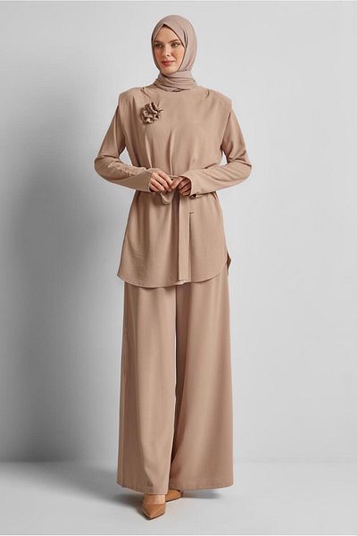 Alvina Brooch Detail Trousers Suit 44758