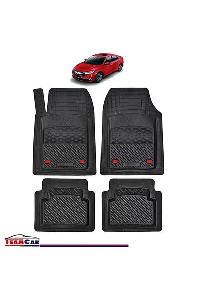 TEAMCAR ® Tray Type Car Mats Compatible With Honda Civic 10 (2016–2021) - Hatchback