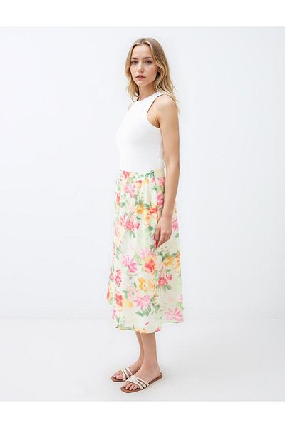 Jimmy Key Ecru Loose Woven Skirt
