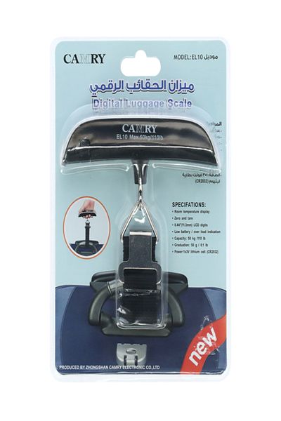 CAMRY Premium Grade Electronic Luggage Scale Black and Grey 50kg E10