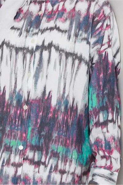 TRENDTESETTÜR Women's Fuchia Cotton Patterned Tunic t 1977