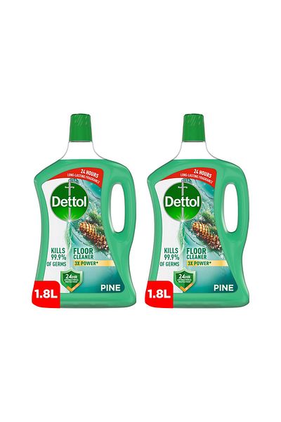 Dettol Power Floor Cleaner Pine Scent Value Pack 2 x 1.8 Litres