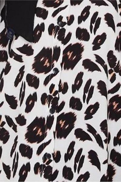 TRENDTESETTÜR Women's Black Cotton Patterned Tunic t 1986