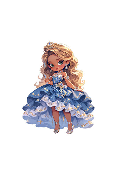 INOVATIX Σετ 8 τεμαχίων, Αυτοκόλλητο Ξανθιά Πριγκίπισσα με Λευκά Παπούτσια, I...