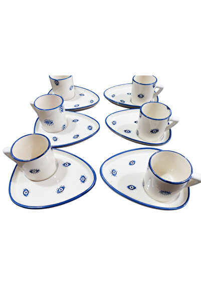 Ganita home Kahve Fincanı 6 Kisilik Alaçatı Model Double Boy 100 ML