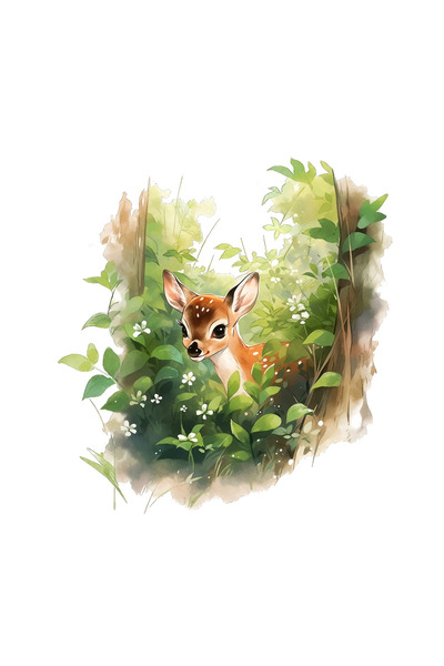 INOVATIX Set of 8, Deer Fawn Sticker, INOVATIX®. 6 cm