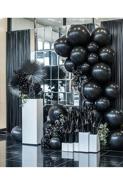 Other High-quality Black Latex Balloons, Biodegradable for Parties or Decorations (100 Pieces)