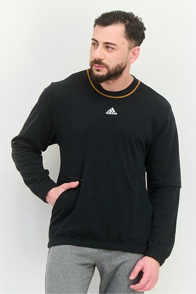 adidas Men Sportswear Fit Long Sleeves Training Sweatshirts, Black