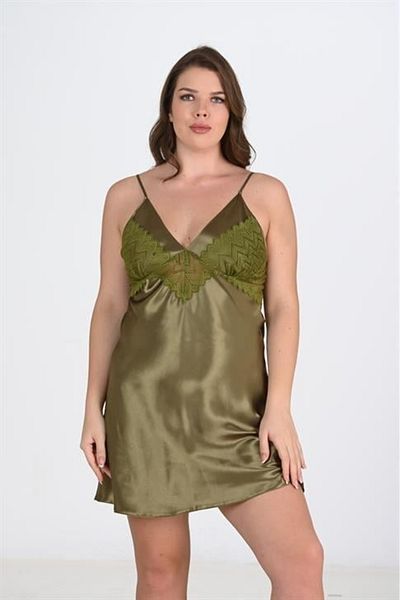 ALFA AKSESUAR 03 Large Size Khaki Nightgown 2104