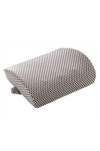 Generic وسادة ميكاسا القطنية المتينة عالية الجودة لدعم الظهر من إسفنج الذاكرة باللونين الأبيض والأسود