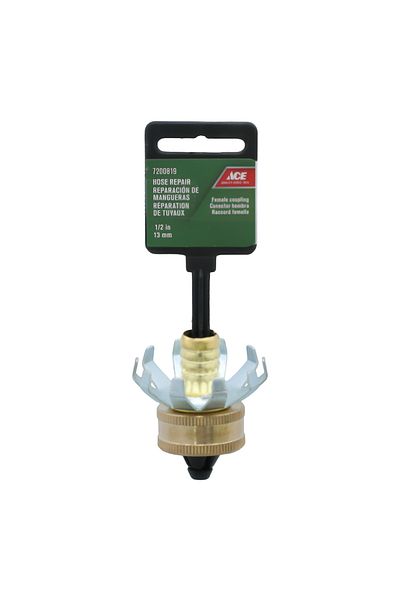 ACE 1/2inch Female Clinch Hose Connector Gold and Silver