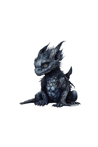 INOVATIX Set de 8 bucăți, autocolant pui dragon albastru, INOVATIX®. 6 cm